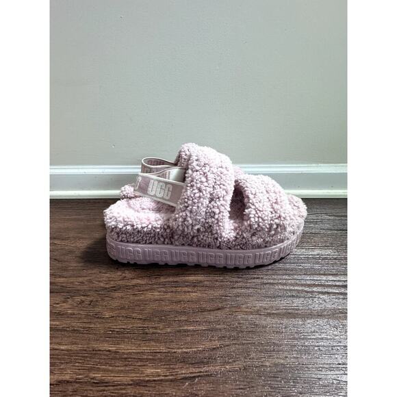 UGG Women's Oh Fluffita Sandals Rose Grey - Picture 5 of 8